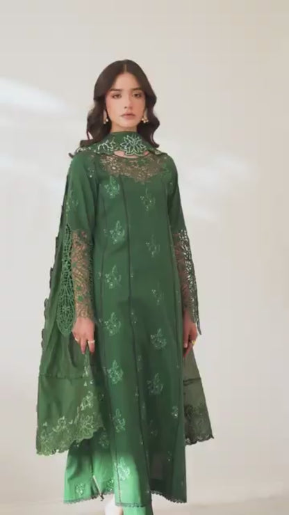 Mahnur Sera Pret'26 Jacquard Lawn Embroidered Unstitched 3-Piece Suit-SP-02