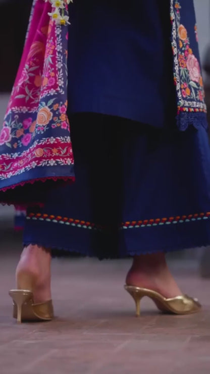 Binilyas Lumina Summer Lawn Embroidered Unstitched 3-Piece Suit-L73-A