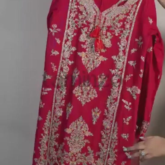Fatima Hussain Lawn Embroidered Unstitched 3-Piece Suit-Leila