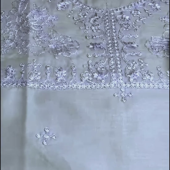 Taupe Bin Shaukat Pima Lawn Embroidered Stitched 2-Piece Suit