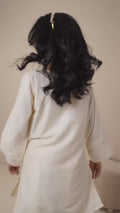 Cream Stylish Collection Vesper Linen Embroidered Stitched 2-Piece Suit-Tulip