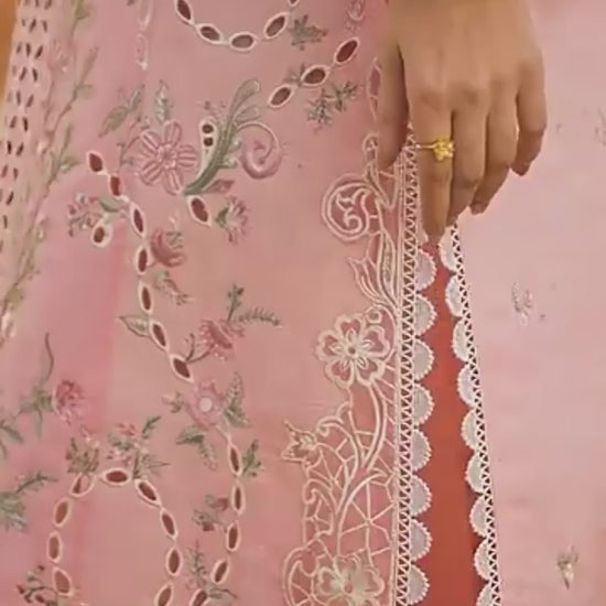 Mahnur Gul Luxury Lawn'26 Embroidered Unstitched 3-Piece Suit-G-004