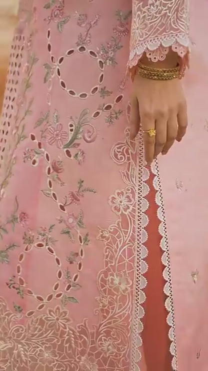 Mahnur Gul Luxury Lawn'26 Embroidered Unstitched 3-Piece Suit-G-004