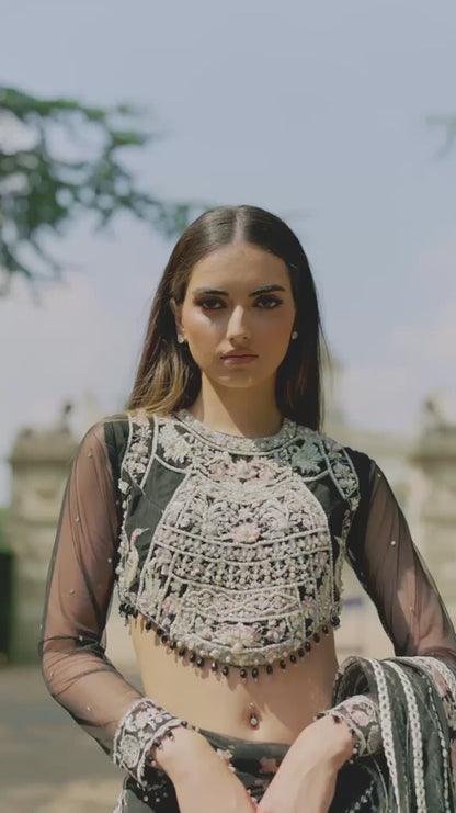 Shiza Hassan Lillian Wedding Formals Net Embellished Stitched Saree-Kaira