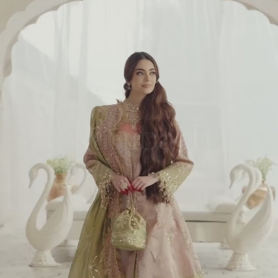 Parishay Ranibagh Luxury Formals Tissue Silk Embroidered Unstitched 3-Piece Suit-Noor Mahal