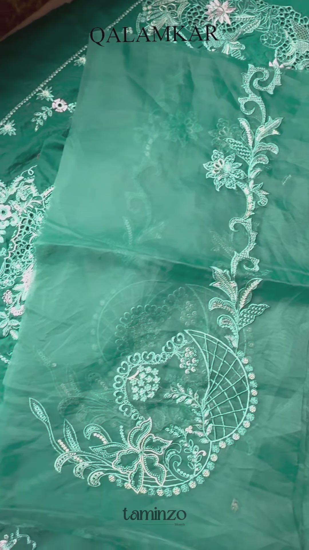 Qalamkar Chikankari Eid Edit'26 Lawn Embroidered Unstitched 3-Piece Suit-CM-07 Rogue