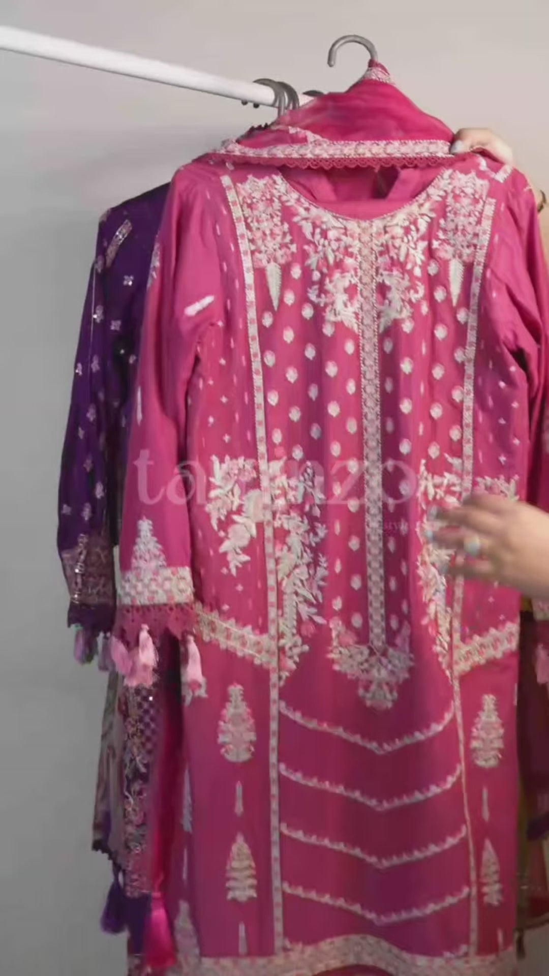Fatima Hussain Lawn Embroidered Unstitched 3-Piece Suit-Amal