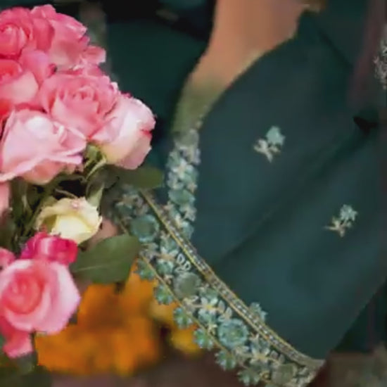 Mahnur Gul Luxury Lawn'26 Embroidered Stitched 3-Piece Suit-G-002