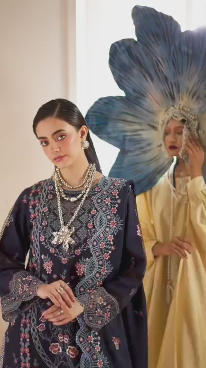 Mahnur Secret Garden Karandi Embroidered Stitched 3-Piece Suit–SG-012