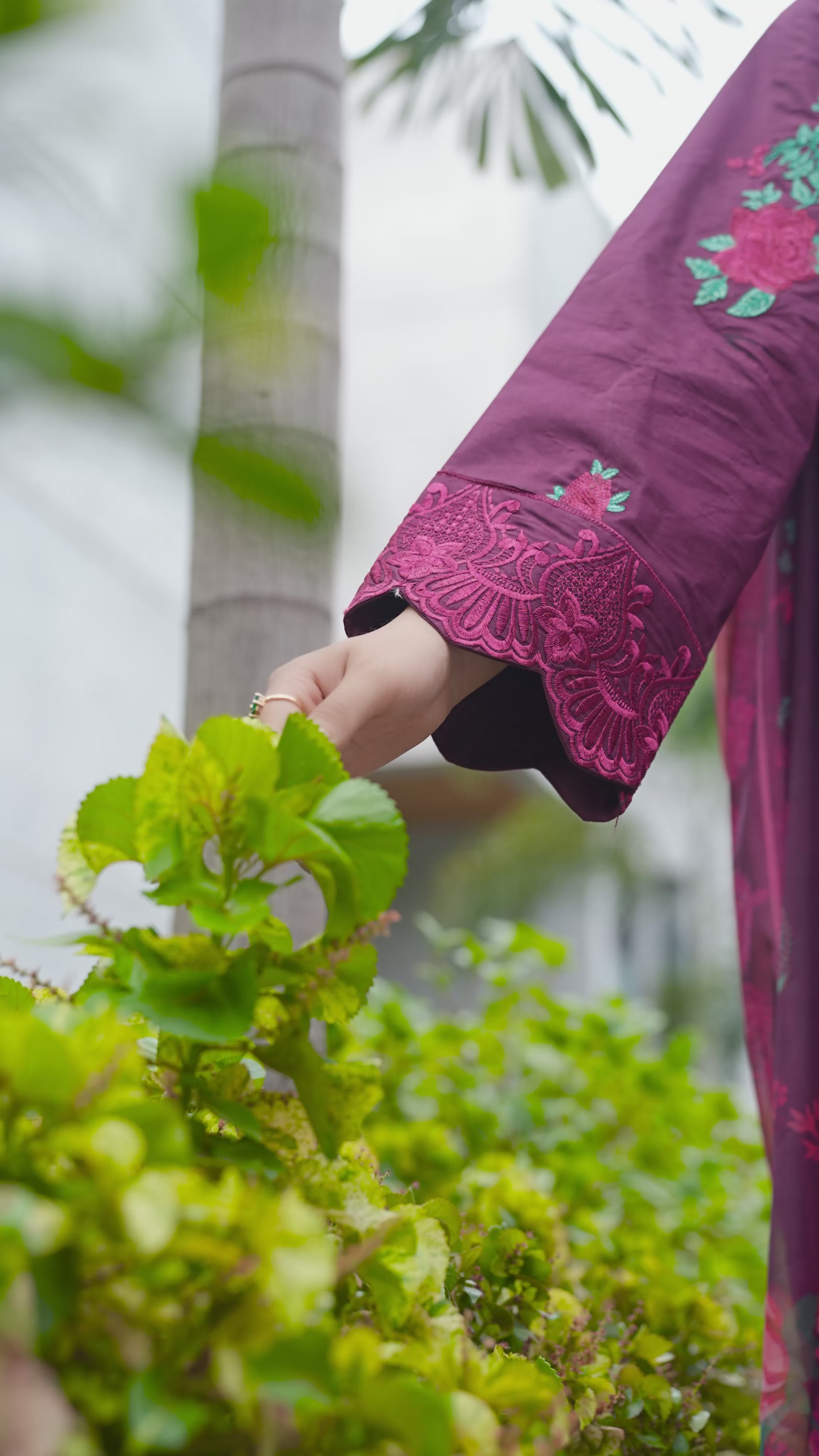 Burgundy Panache Apparel Lawn Embroidered Stitched Suit-Iznik
