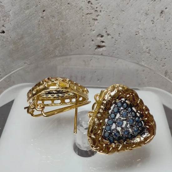 Orya Jewellery Stud Earrings-Blue