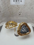 Orya Jewellery Stud Earrings-Blue