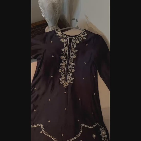 House Of Mahjan Eid Pret I Raw Silk Embroidered Stitched 2-Piece Suit