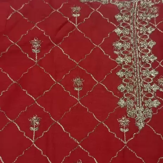 Orange Bin Shaukat Pima Lawn Embroidered Stitched 2-Piece Suit