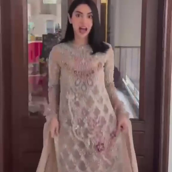 Shiza Hassan Aurora Formals Net Embellished Stitched 2-Piece Suit-Florian