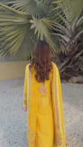 Binilyas Mashriq Luxury Lawn'26 Embroidered Unstitched 3-Piece Suit-D-111-A