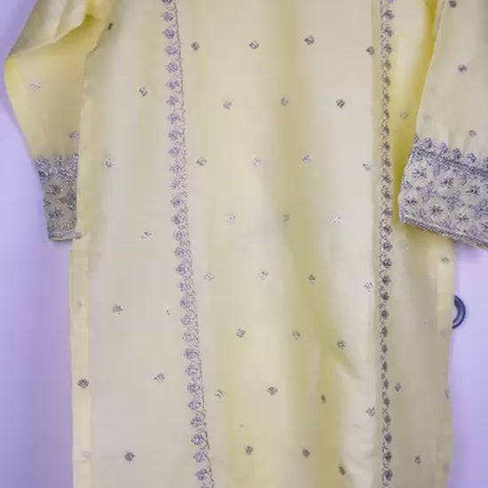 Yellow Bin Shaukat Pima Lawn Embroidered Stitched 2-Piece Suit
