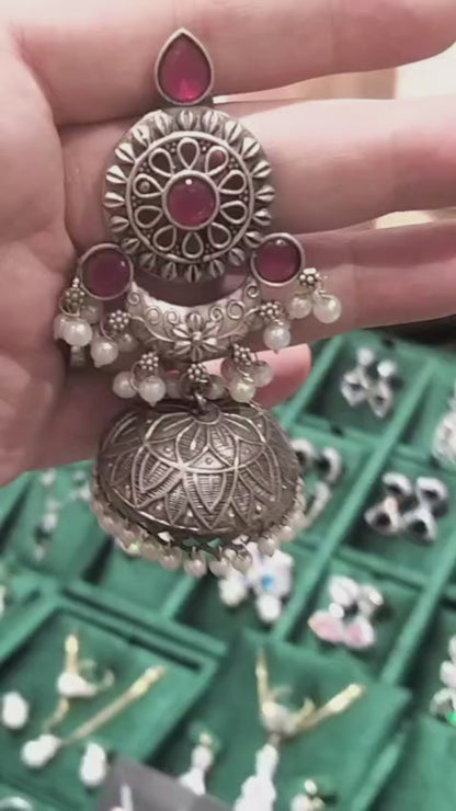 H&A Jewellery Oxidized Brass Handmade Earrings