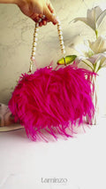 Hot Pink Orya's Fur Clutch