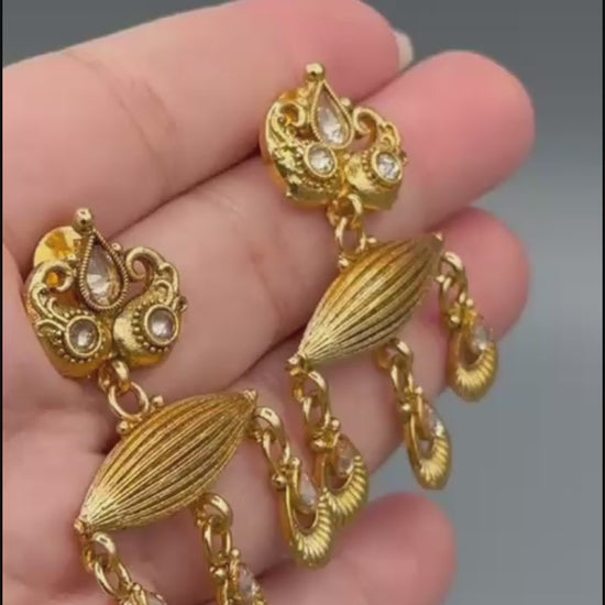 Golden-H&A Jewellery Indian Madrasi handmade Mala set 