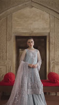 Parishay Jahanara Net Embroidered Stitched 3-Piece Suit-JRA-06