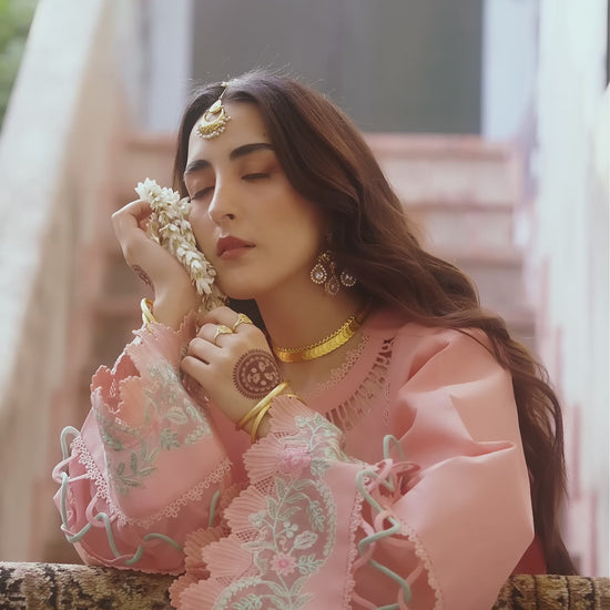 Pink Mahnur Satrangi Lawn '26 Embroidered Unstitched 3-Piece Suit-ST-05
