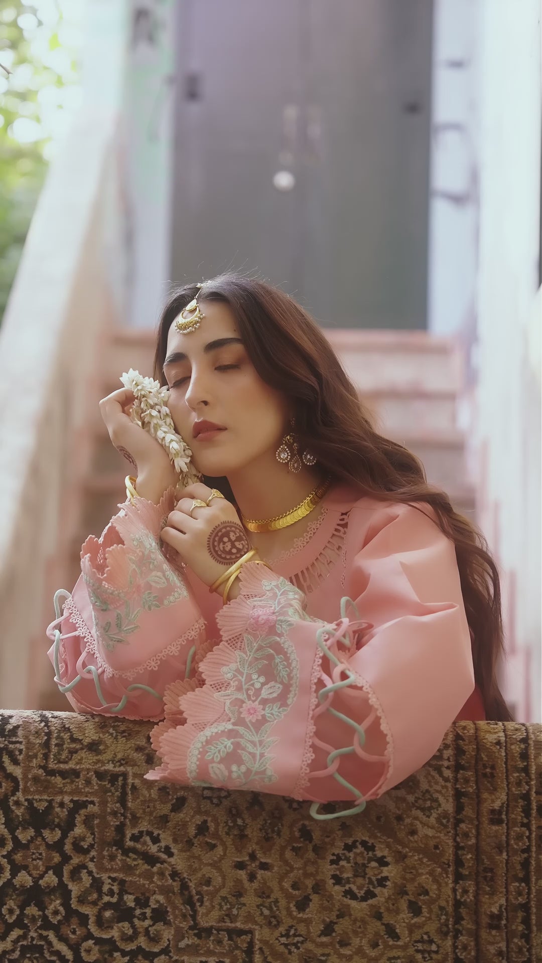 Pink Mahnur Satrangi Lawn '26 Embroidered Unstitched 3-Piece Suit-ST-05