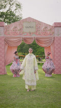 Yellow-Mahnur Morbagh Luxury Lawn'26 Embroidered Unstitched 3-Piece Suit-M-12