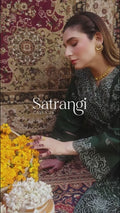 Green Mahnur Satrangi Lawn'26 Embroidered Stitched 3-Piece Suit-ST-08