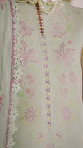 Blue-Mahnur Morbagh Luxury Lawn'26 Embroidered Stitched 3-Piece Suit-M-01