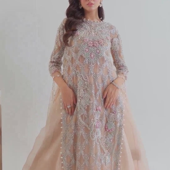 Shiza Hassan Aurora Formals Net Embellished Stitched 2-Piece Suit-Florian