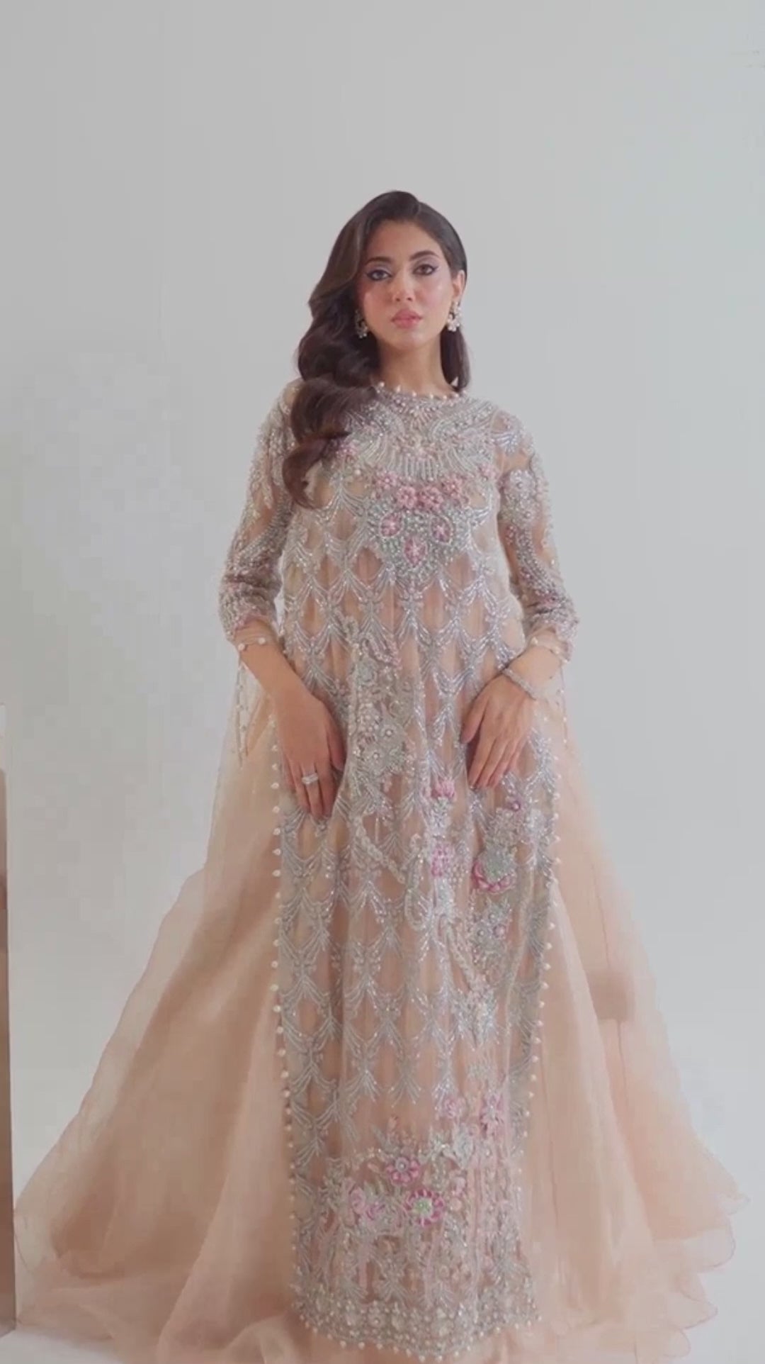 Shiza Hassan Aurora Formals Net Embellished Stitched 2-Piece Suit-Florian