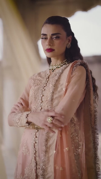 Parishay Jahanara Luxury Formals Organza Embroidered Unstitched 3-Piece Suit-JRA - 01