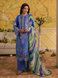 Blue Mahnur Jahaan Lawn'26 Embroidered Unstitched 3-Piece Suit-MJ-08