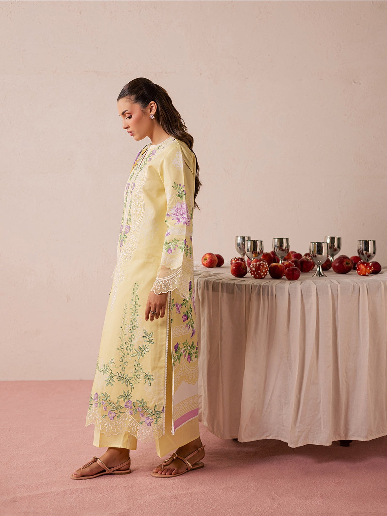Lemon Mahnur Jahaan Lawn'26 Embroidered Unstitched 3-Piece Suit-MJ-07