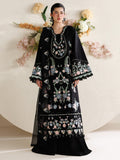 Black Parishay Marbella Summer Lawn‘26 Embroidered Unstitched 3-Piece Suit-MB-05