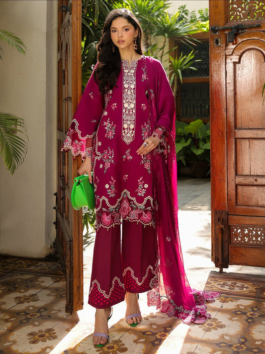Mulberry-Mahnur Shanaya Lawn Vol-2 Embroidered Stitched 3-Piece Suit-SH-02