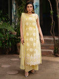 Yellow Mahnur Satrangi Lawn'26 Embroidered Stitched 3-Piece Suit-ST-11