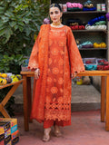 Orange Mahnur Satrangi Lawn'26 Embroidered Stitched 3-Piece Suit-ST-09