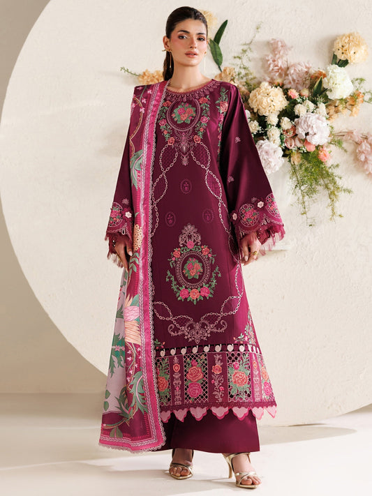 Mulberry Parishay Marbella Summer Lawn‘26 Embroidered Unstitched 3-Piece Suit-MB-03