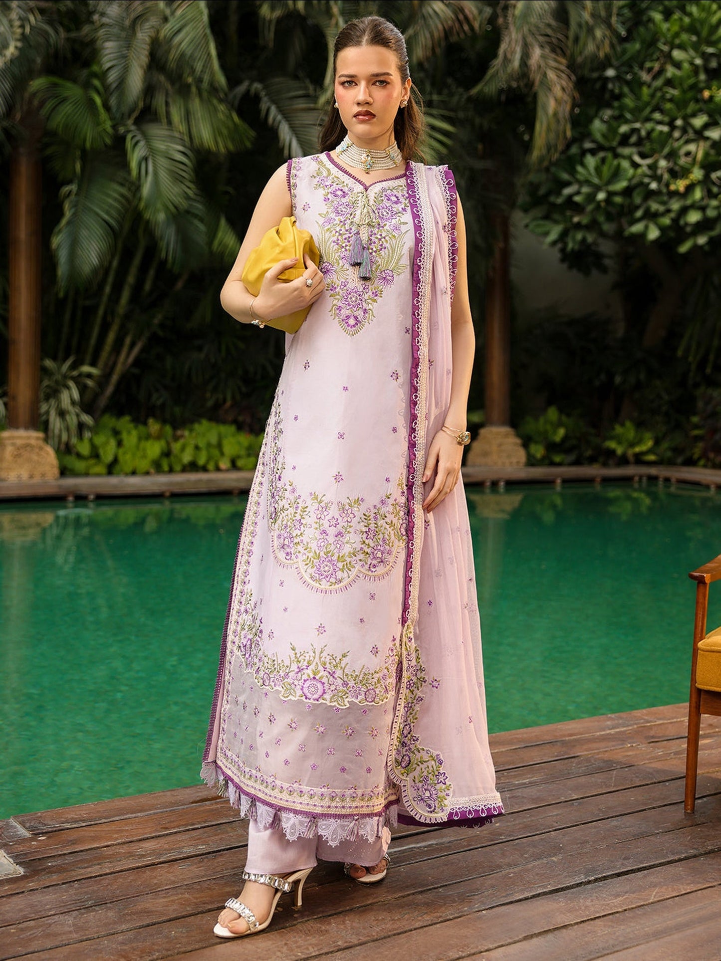Lilac-Mahnur Shanaya Lawn Vol 2 Embroidered Stitched 3-Piece Suit-SH-07