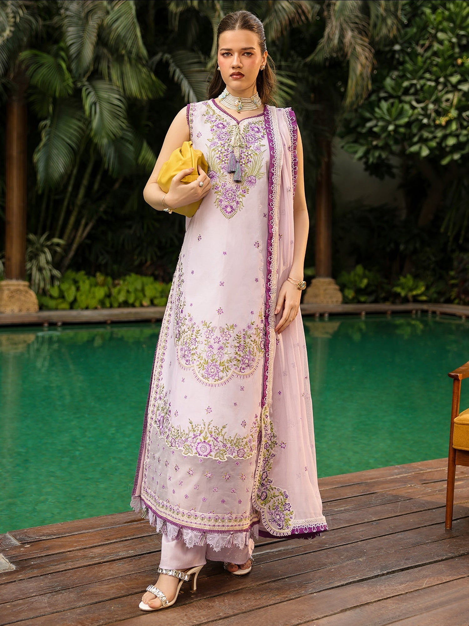 Lilac-Mahnur Shanaya Lawn Vol 2 Embroidered Stitched 3-Piece Suit-SH-07