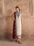 White Binilyas Suroor Lawn'26 Embroidered Unstitched 3-Piece Suit-245-A