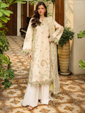 Cream-Mahnur Shanaya Lawn Vol 2 Embroidered Stitched 3-Piece Suit-SH-11