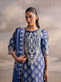 Blue Mahnur Afsana Lawn'26 Embroidered Stitched 3-Piece Suit-AL-04