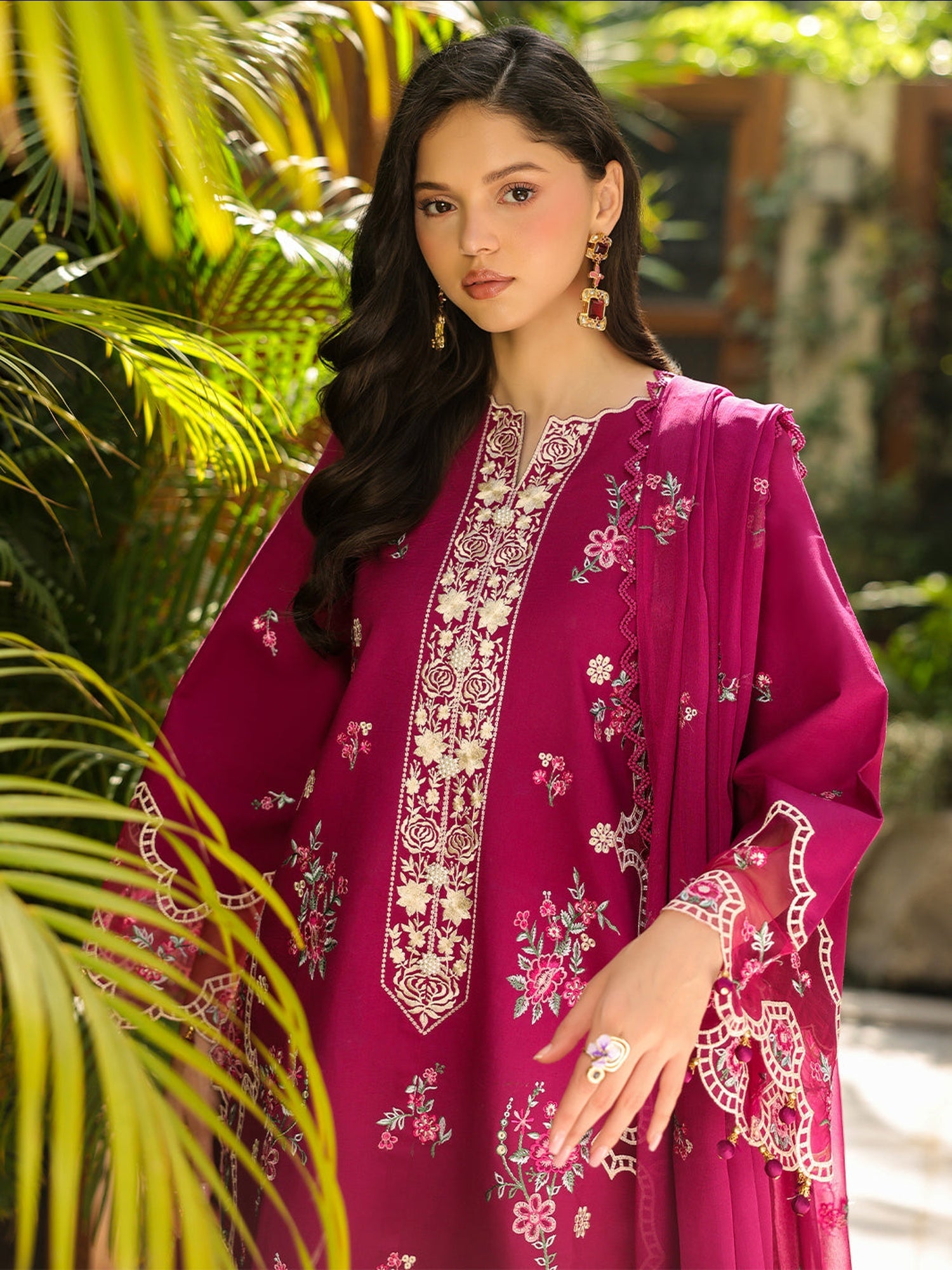 Mulberry-Mahnur Shanaya Lawn Vol-2 Embroidered Stitched 3-Piece Suit-SH-02