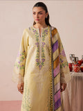 Yellow Mahnur Jahaan Lawn'26 Embroidered Stitched 3-Piece Suit-MJ-07