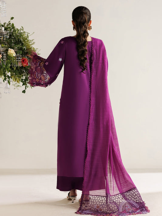 Purple Parishay Marbella Summer Lawn‘26 Embroidered Unstitched 3-Piece Suit-MB-07