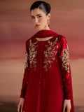 Red Allure By IH Full Circle Tussel Silk Embroidered Kaftan Set-Endless