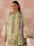 Lime Green Mahnur Afsana Lawn'26 Embroidered Stitched 3-Piece Suit-AL-01